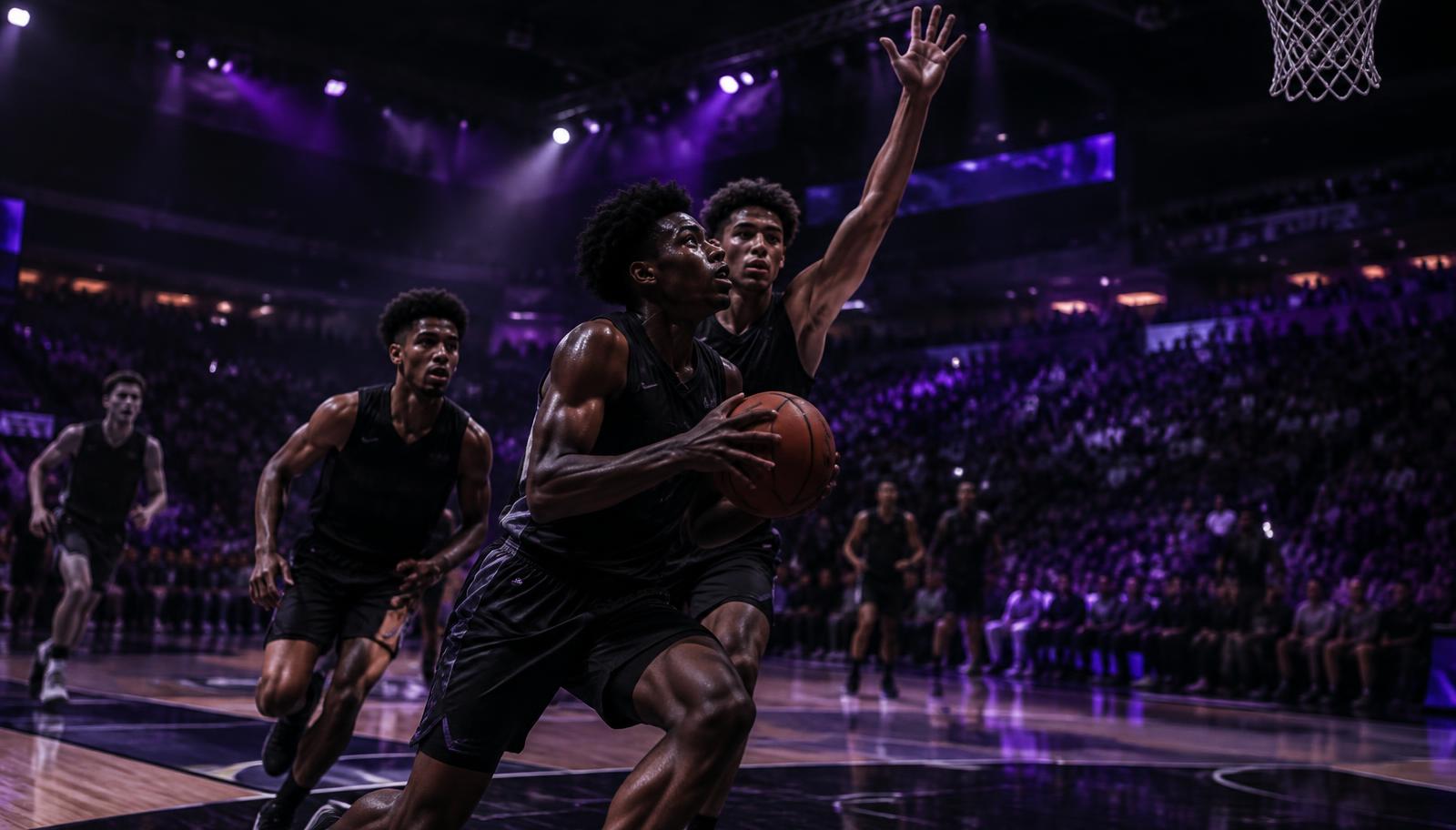 Brotherhood Prep competing in a packed arena